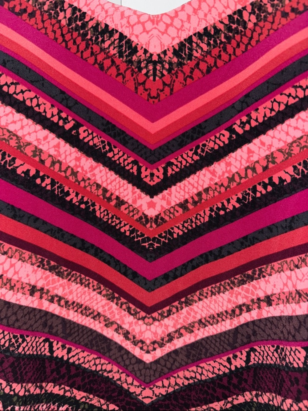 AQUA GREEN Tankini Top Swim Top Pink Chevron Print Women’s Small S - Picture 3 of 8